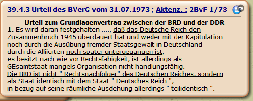 Urteil des BVerG vom 31.07.1973 ; Aktenz. : 2BvF 1/73